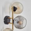 Ripoll Wandleuchte Glas 15 cm Gold, Schwarz, 3-flammig