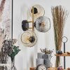 Ripoll Wandleuchte Glas 15 cm Gold, Schwarz, 3-flammig