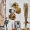 Ripoll Wandleuchte Glas 15 cm Gold, Schwarz, 3-flammig
