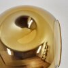 Ripoll Wandleuchte Glas 15 cm Gold, Schwarz, 3-flammig