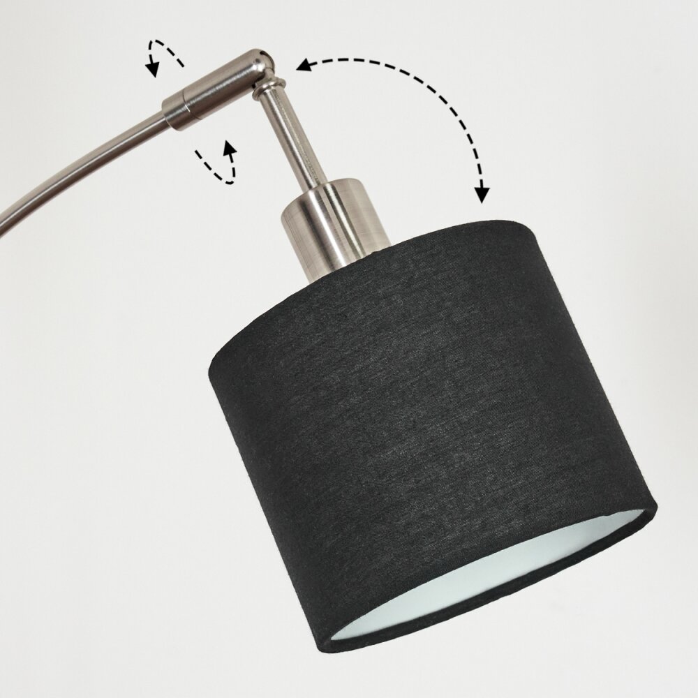Bassagoda Stehleuchte Nickel-Matt, Schwarz, 5-flammig