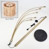 Cavaca Stehleuchte Messing, Schwarz, 5-flammig