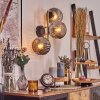 Ripoll Wandleuchte Glas 15 cm Gold, Schwarz, 3-flammig