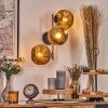 Ripoll Wandleuchte Glas 15 cm Gold, Schwarz, 3-flammig