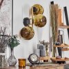 Ripoll Wandleuchte Glas 15 cm Gold, Schwarz, 3-flammig