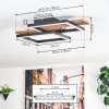 Narangera Deckenleuchte LED Braun, Holzoptik, Schwarz, 1-flammig
