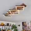Ellekilde Deckenleuchte LED Braun, Holzoptik, Schwarz, 1-flammig