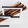Ellekilde Deckenleuchte LED Braun, Holzoptik, Schwarz, 1-flammig