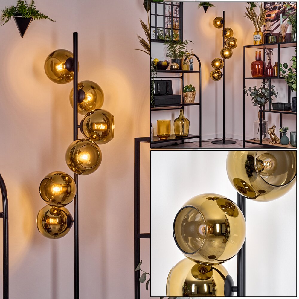 Koyoto Stehleuchte Glas 15 cm Gold, 6-flammig main product photo