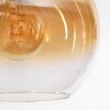Koyoto Stehleuchte Glas 25 cm Schwarz, 1-flammig