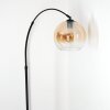 Koyoto Stehleuchte Glas 25 cm Schwarz, 1-flammig