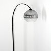 Koyoto Bogenstehlampe Glas 25 cm Schwarz, 1-flammig