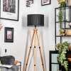 Soungou Stehleuchte 38 cm Naturfarben, Schwarz, 1-flammig