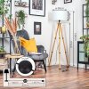 Soungou Stehleuchte 38 cm Naturfarben, Schwarz, 1-flammig