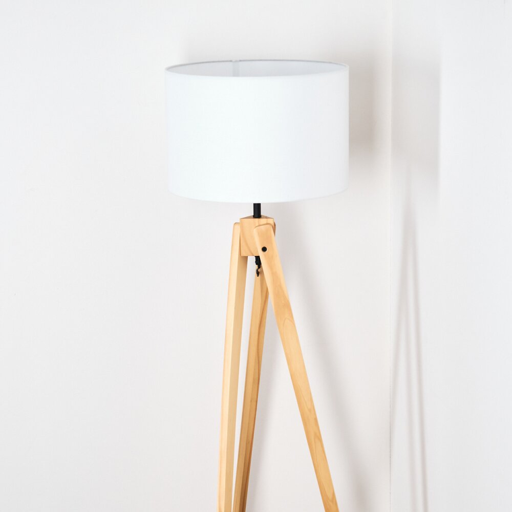 Soungou Stehleuchte 38 cm Naturfarben, Schwarz, 1-flammig