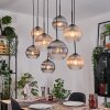 Koyoto Hängeleuchte Glas 20 cm, 25 cm Naturfarben, Schwarz, 8-flammig