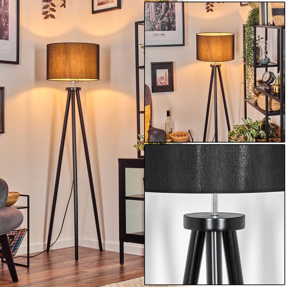Soungou Stehleuchte 38 cm Chrom, Schwarz, 1-flammig main product photo