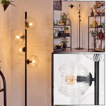 Koyoto Stehleuchte Glas 15 cm Klar, 4-flammig