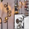 Ripoll Stehleuchte Glas 15 cm Chrom, Rauchfarben, 6-flammig