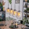 Apedo Hängeleuchte Glas 20 cm Bernsteinfarben, Klar, 4-flammig