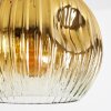Ripoll Hängeleuchte Glas 15 cm Gold, Klar, Kupferfarben, Rauchfarben, 3-flammig