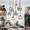Koyoto Hängeleuchte Glas 20 cm Naturfarben, Schwarz, 8-flammig