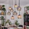 Koyoto Hängeleuchte Glas 20 cm Naturfarben, Schwarz, 8-flammig