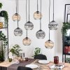 Koyoto Hängeleuchte Glas 20 cm Naturfarben, Schwarz, 8-flammig