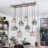 Koyoto Hängeleuchte Glas 20 cm Naturfarben, Schwarz, 8-flammig