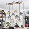 Koyoto Hängeleuchte Glas 25 cm Naturfarben, Schwarz, 8-flammig