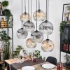 Koyoto Hängeleuchte Glas 25 cm Naturfarben, Schwarz, 8-flammig