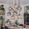 Koyoto Hängeleuchte Glas 25 cm Naturfarben, Schwarz, 8-flammig