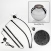 Koyoto Stehleuchte Glas 20 cm Schwarz, 1-flammig