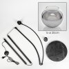 Koyoto Stehleuchte Glas 20 cm Schwarz, 1-flammig