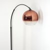 Koyoto Stehleuchte Glas 30 cm Schwarz, 1-flammig