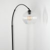Koyoto Bogenstehlampe Glas 25 cm Schwarz, 1-flammig