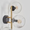 Koyoto Wandleuchte Glas 15 cm Gold, Schwarz, 3-flammig