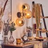 Koyoto Wandleuchte Glas 15 cm Gold, Schwarz, 3-flammig