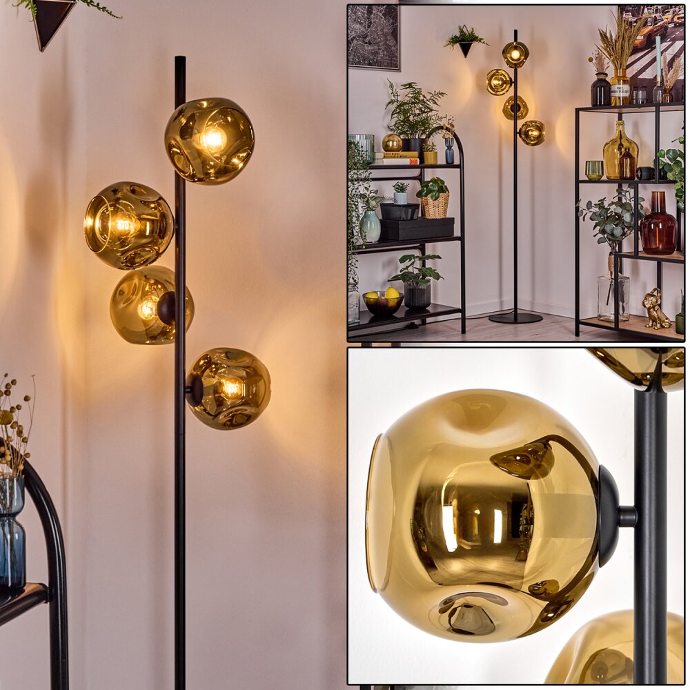 Ripoll Stehleuchte Glas 15 cm Gold, 4-flammig main product photo