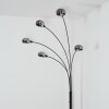 Nikkala Stehleuchte Chrom, Schwarz, 5-flammig