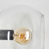 Koyoto Wandleuchte Glas 15 cm Gold, Schwarz, 3-flammig