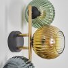 Koyoto Wandleuchte Glas 15 cm Gold, Schwarz, 3-flammig