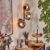 Koyoto Wandleuchte Glas 15 cm Klar, Rauchfarben, 3-flammig