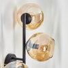 Koyoto Wandleuchte Glas 15 cm Bernsteinfarben, 3-flammig