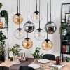 Gastor Hängeleuchte Glas 25 cm Bernsteinfarben, Klar, Rauchfarben, 8-flammig