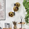 Koyoto Wandleuchte Glas 15 cm Gold, 3-flammig