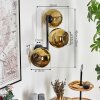 Koyoto Wandleuchte Glas 15 cm Gold, 3-flammig