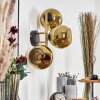 Koyoto Wandleuchte Glas 15 cm Gold, Schwarz, 3-flammig