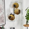 Ripoll Wandleuchte Glas 15 cm Gold, 3-flammig