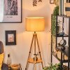 Soungou Stehleuchte 38 cm Naturfarben, Schwarz, 1-flammig